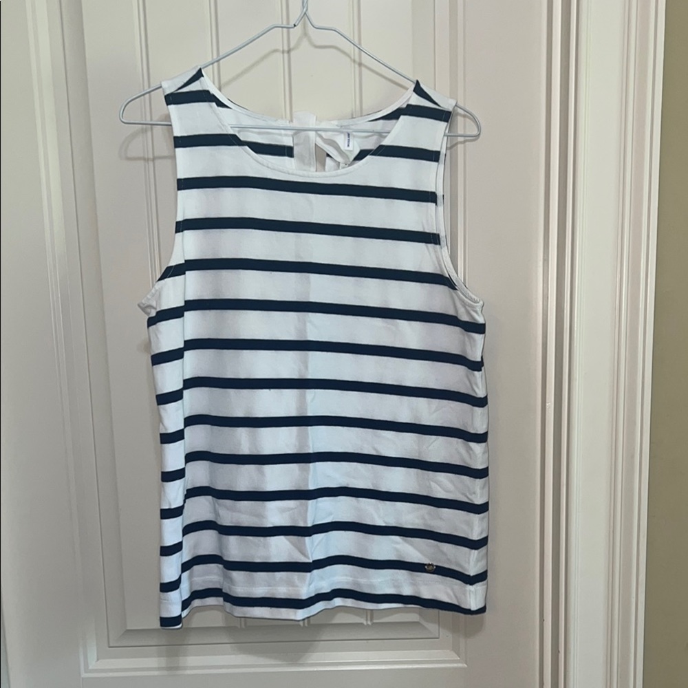 Southern Tide navy and white tank size M
